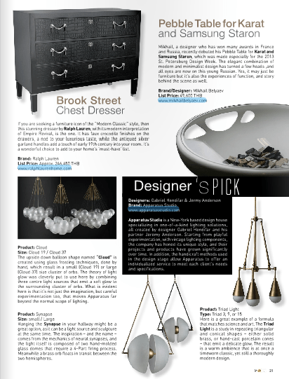 September 2013 | Designer's Pick